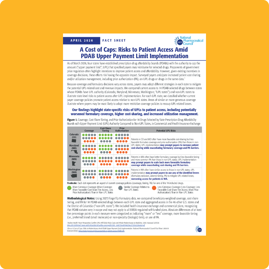 A Cost of Caps: Risks to Patient Access Amid PDAB Upper Payment Limit Implementation&nbsp;