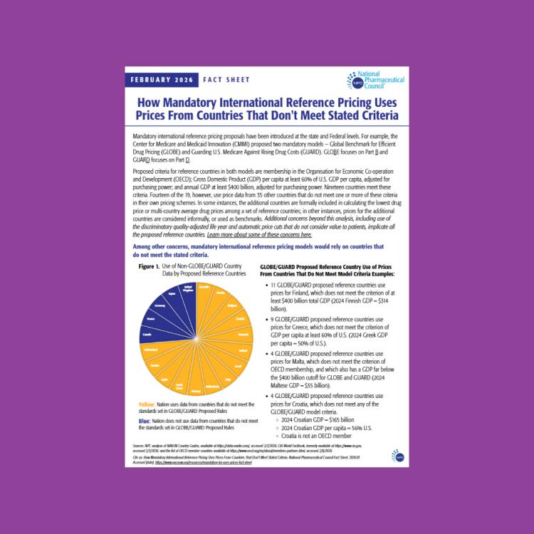 NPC Fact Sheet - How Mandatory International Reference Pricing Uses Prices From Countries That Don't Meet Stated Criteria